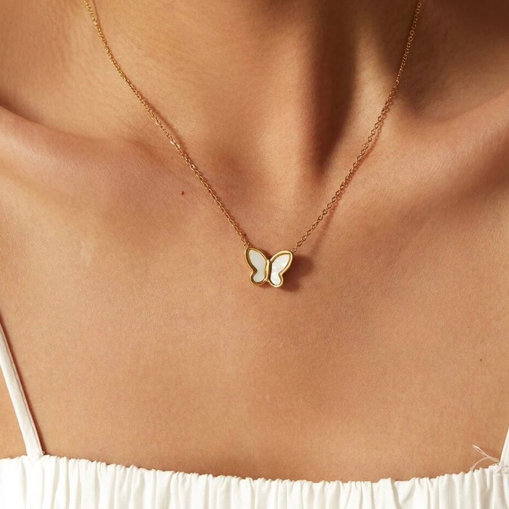 Butterfly Gold Plated Necklace